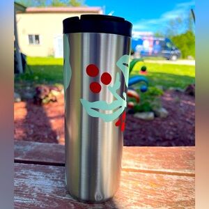 Starbucks Stainless Steel Travel Mug with Christmas Motif